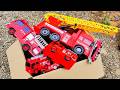 【迫力の走り】 消防車のミニカーを箱にまとめてみた☆ 急な坂道を走行テスト!! Fire Engine Model Collection Drive A Steep Hill!!