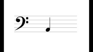 Bass Clef Flashcards: Average Speed 1/2