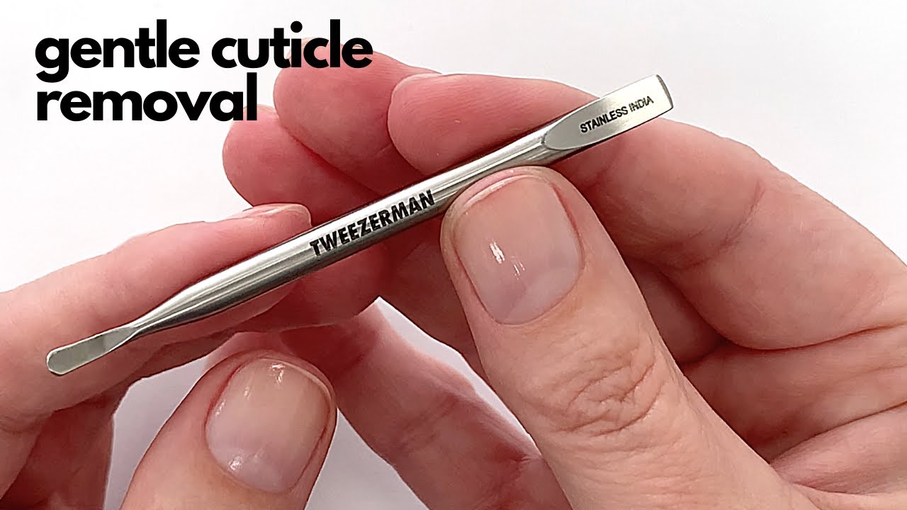 How to Use Tweezerman Pushy [Cuticle Removal Tool] - YouTube