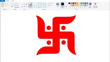 How to draw a Beautiful Swastik in Computer Using Ms Paint | Swastik Making.