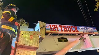 FDNY Queens 2nd Alarm Box 1322 Fire was in 4 Small Vacant Dwellings on the Water in the Rockaways