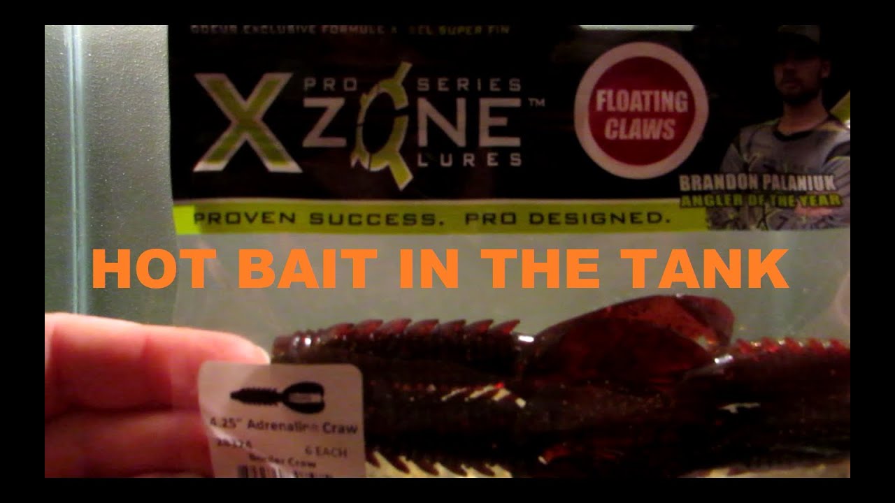 X ZONE Lures Adrenaline Craw tank test 