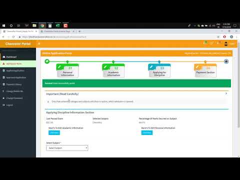 HOW TO FILL PG FORM FOR VBU ON CHANCELLOR PORTAL | PG VBU | CHANCELLOR PORTAL