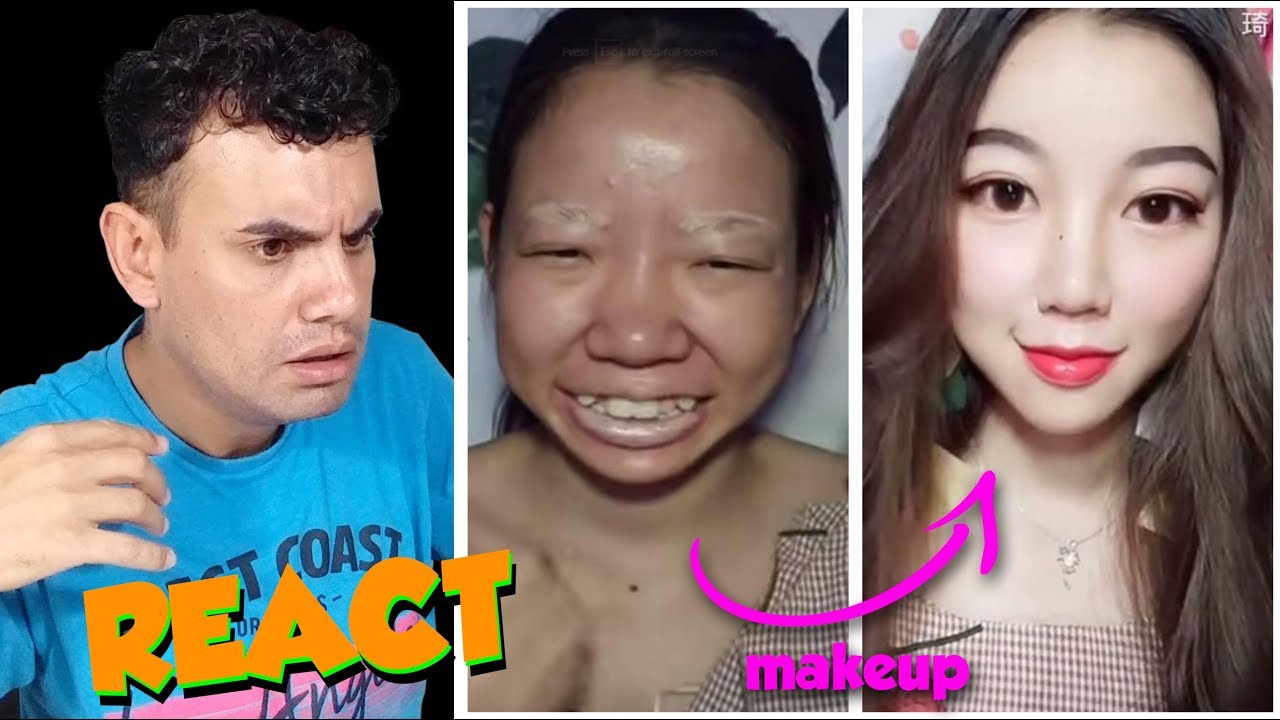 REACT, MAKEUP VIRAL DE TRANSFORMAÇÃO DA ASIA #01 - Fubá online