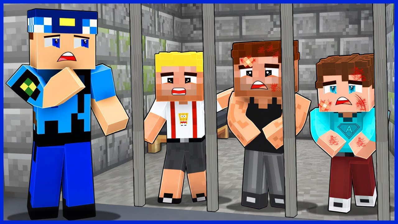 KEREM KOMİSER YARAMZA EFEJAB VE ARKADAŞLARINI HAPİSE ATTI 😱 - Minecraft