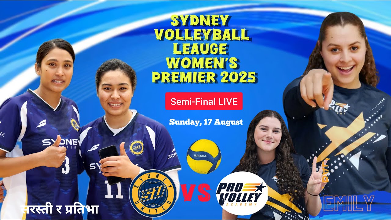 Sydney United vs ProVolley  🔴Semi-Final { Sydney Volleyball League 2025 } Woemen's Premier Live 🔴