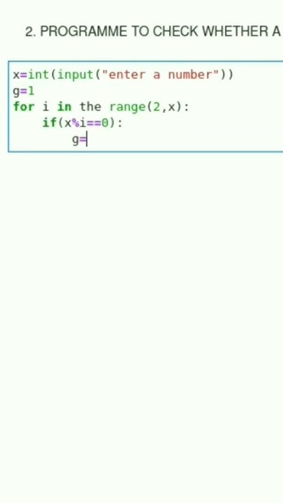 Check prime number using python 🔥💻#python #coding #physics #java#shorts ...