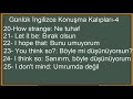 Hızlı ingilizce- Konuşma Kalıpları-4.