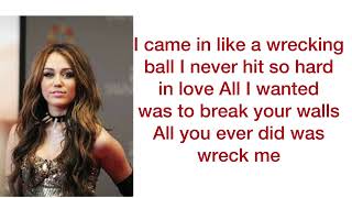 Wrecking ball- Miley Cyrus (lyrics)