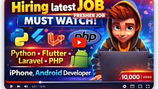 #latest #python,#flutter,php others Developer Jobs for Fresher - Experience| Urgent Hiring