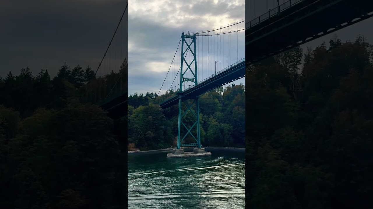Cruising under the Lions Gate Bridge