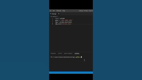 generate qr code in just 4 lines of python | qrcode
