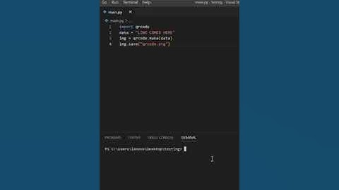 generate qr code in just 4 lines of python | qrcode