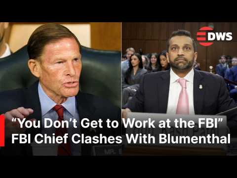 Video FULL CLASH: Sen Blumenthal Presses Patel on Russia Ties, Iran Counterintelligence & 9/11 Files |AC1E