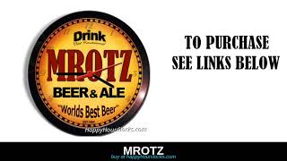 Personalized Beer Clocks MRAZIK to MROZEK happyhourclocks com