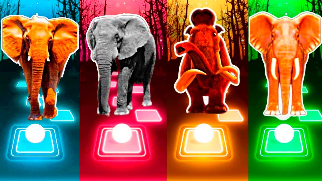 Tiles Hop - Elephant 🆚 Mammoth 🆚 Funny Elephant 🆚 Elephant 🎶 Tiles Hop EDM Rush