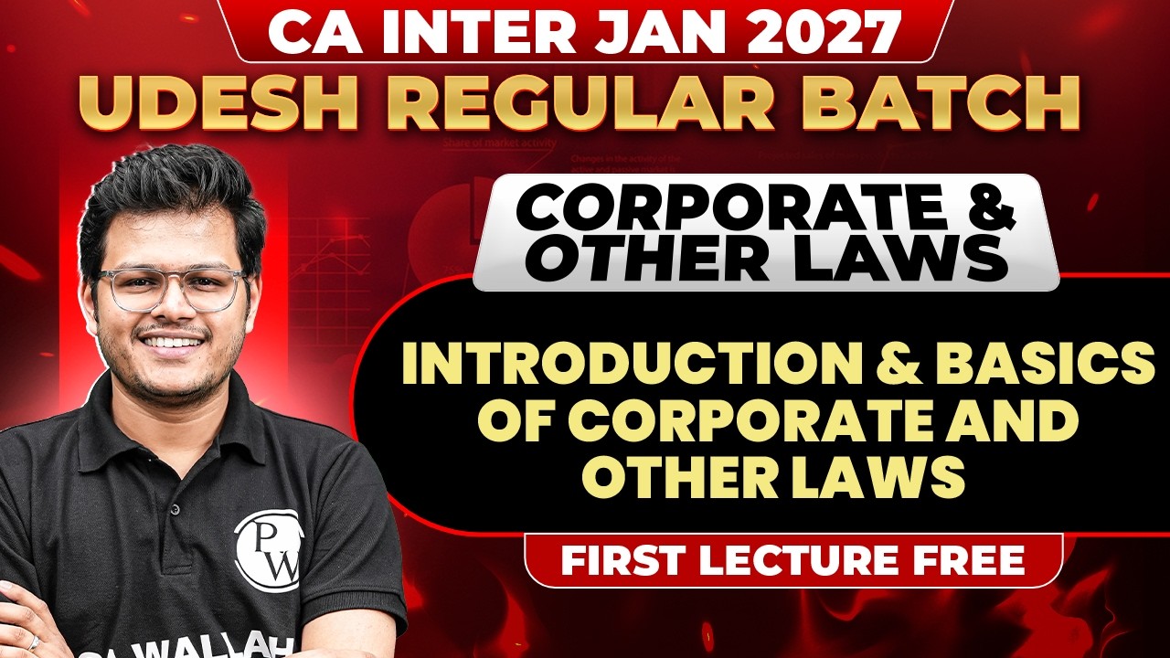 CA Inter Corporate And Other Laws: Introduction and Basic of Law | CA ...