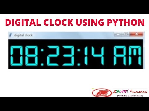 Digital Clock Using Python Tkinter Module | 12 Hour & 24 Hour Format # ...
