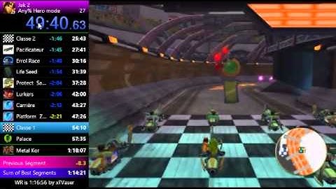 Jak 2 Any% Hero mode Old WR [1:15:09] ( single segment )