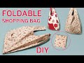 Diy foldable shopping bagmarket bag faltbare einkaufstasche
