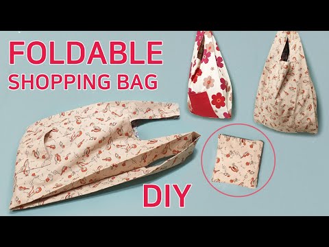 DIY Foldable Shopping Bag/Market bag/접이식 장바구니만들기/Faltbare Einkaufstasche