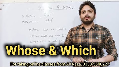 Whose and Which | By Syed Ali Raza Kazmi