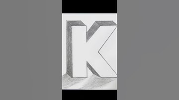 Letter K 3d drawing #shorts #3ddrawing #drawing  #3d