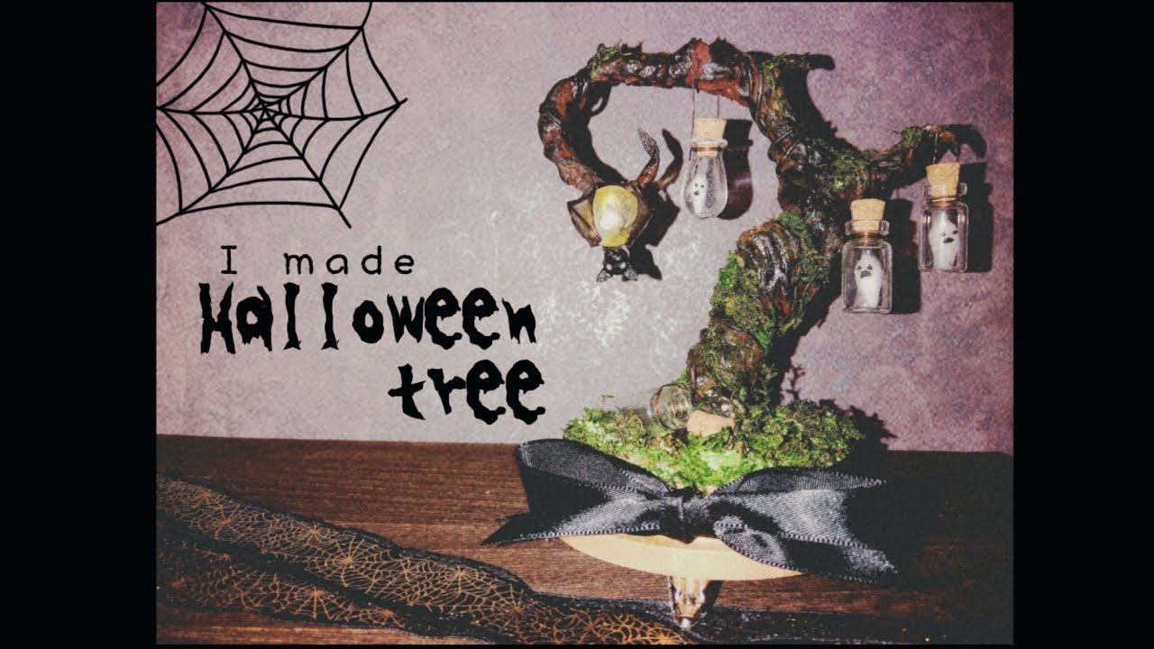 Halloween tree 【ワイヤークラフト】【樹脂粘土】【レジン】ハロウィンツリー YouTube