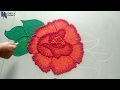 Beautiful rose flower rangoli design//very attractive rangoli design//DN Crafts and designs