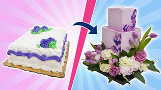 Turning a $25 Grocery Store Cake into a Wedding Cake! - YOU'VE BEEN DESSERTED