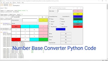 Number base converter in python | Python Source Code