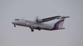 EC-KAD Swiftair ATR-72 Landing approach at Madrid Barajas Airport