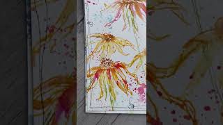 Quick Looks - Stamping with Distress Inks and my PaperArtsy stamps