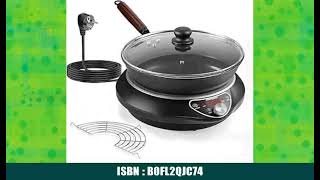Wok Induktionskochfeld, 2500W induktionskochplatte mit Wok 12 Heizstufen Kochplatte Induktion