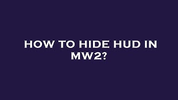 How to hide hud in mw2?