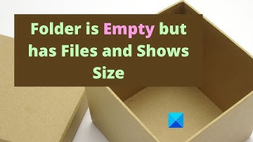 Folder is Empty but has Files and Shows Size in Windows 11/10