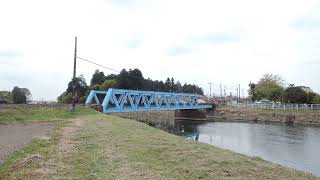 2019.4.21 真岡鉄道　北真岡～西田井間　SLもおか（C11 325号機牽引）五行川橋梁－１♪