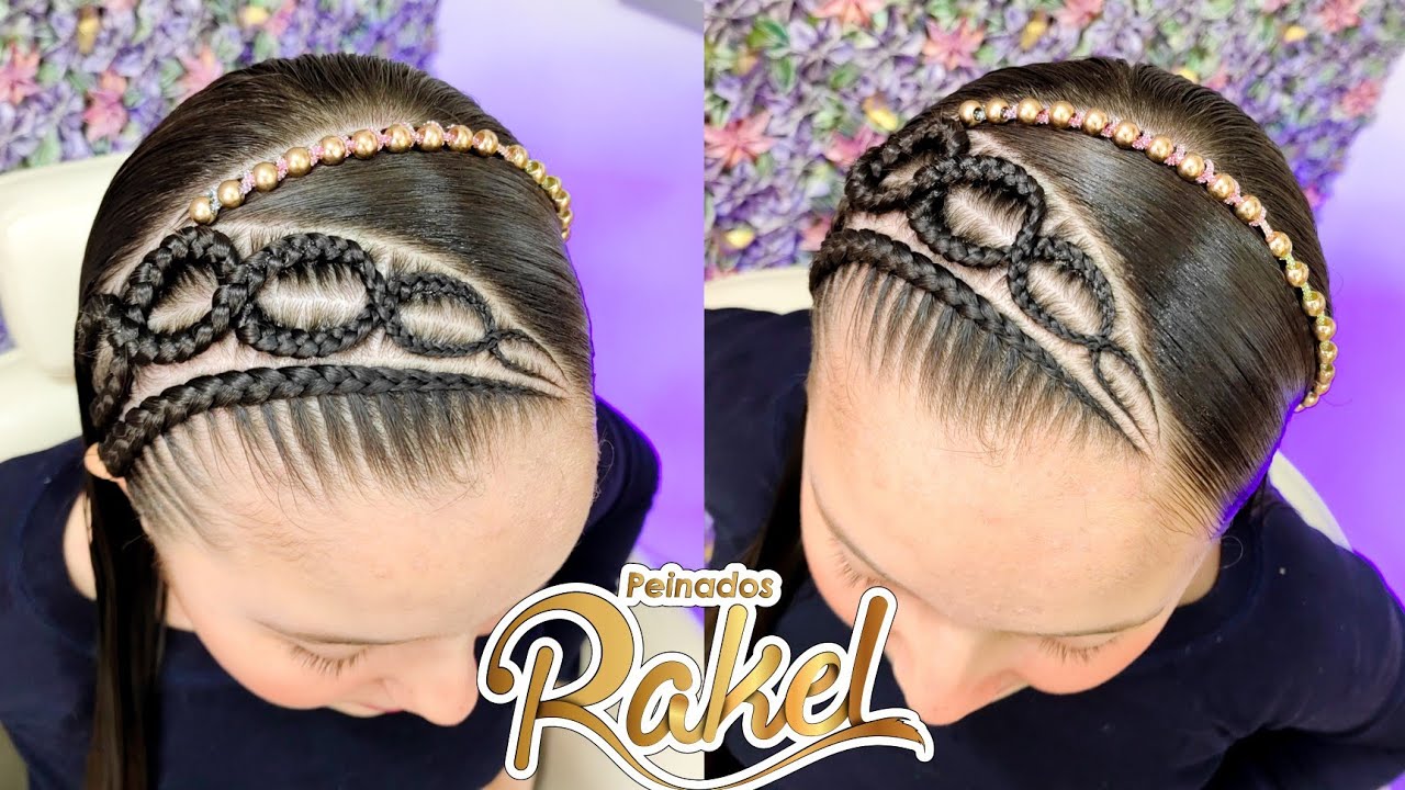Peinado En Estilo Diadema Con Trenzas Cruzadas/ Peinados Rakel