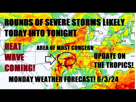 Rounds of severe storms likely today into tonight! Significant wind ...