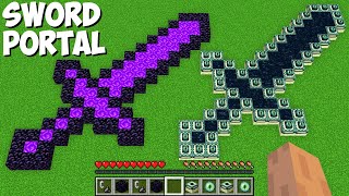 Which SWORD PORTAL IS BETTER in Minecraft ? NETHER PORTAL SWORD VS END PORTAL SWORD !