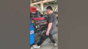 Semi-auto aluminium foil rewinding machine #rewinder #alufoilrewinder #rewindingmachine