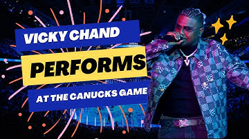Jumbotron View of Vicky Chand Performing His Smash Hit “Can’t Deny It” At The Vancouver Canucks Game
