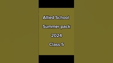 Allied School summer Pack class 2024 class 5 Math solution #trending #trendingshorts