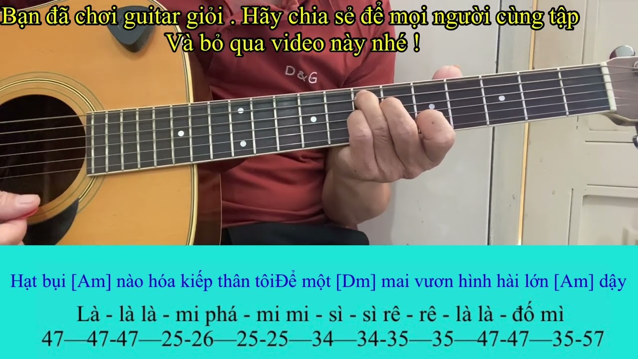 4# .CÁT BỤI (Am) slow rock : Chia sẻ cách tỉa nốt trên đàn guitar 🎸