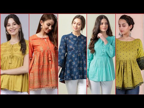 Short kurti designs || short kurti with jeans || college wear outfit for  girls ||Shorts frock design - YouTube