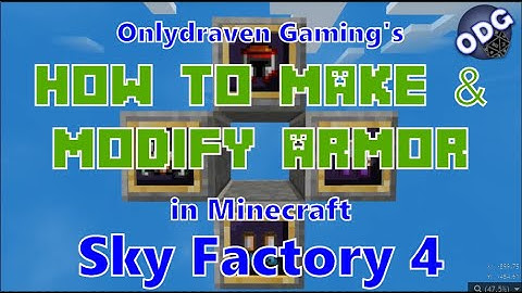Minecraft - Sky Factory 4 - How to Make and Modify Tinkers Construct Armor