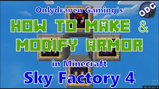 Minecraft - Sky Factory 4 - How to Make and Modify Tinkers Construct Armor