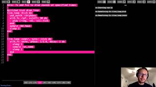 Celebrity Sonic Pi Tutorial - Setting FXs on Drum Sounds at Specific Times Profile