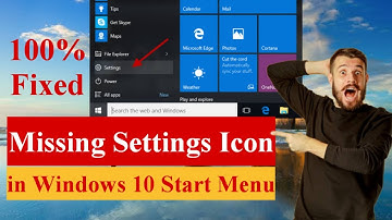 Missing Settings Icon in Windows 10 Start Menu [100% Solved] #icon