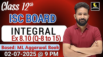ISC Class 12 | Integration by Partial Fractions - concepts | solution ML Aggarwal Ex 8.10 Q 8-15|